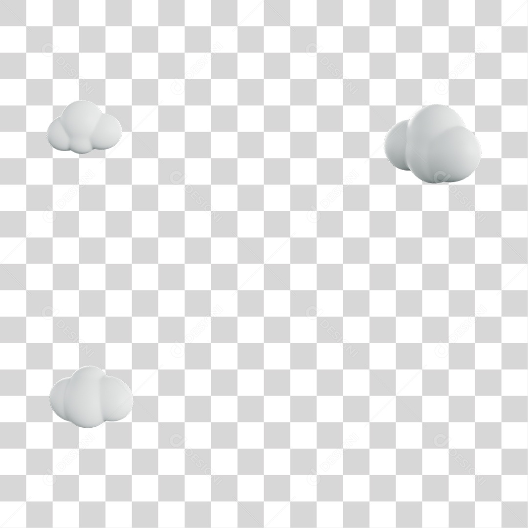 Nuvens Elemento 3D PNG Transparente