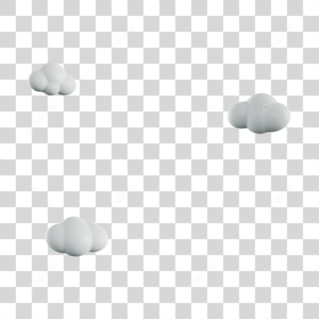 Nuvens Elemento 3D PNG Transparente