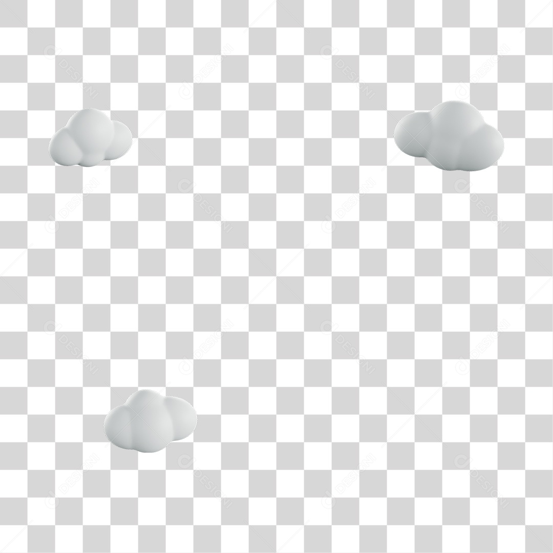 Nuvens Elemento 3D PNG Transparente