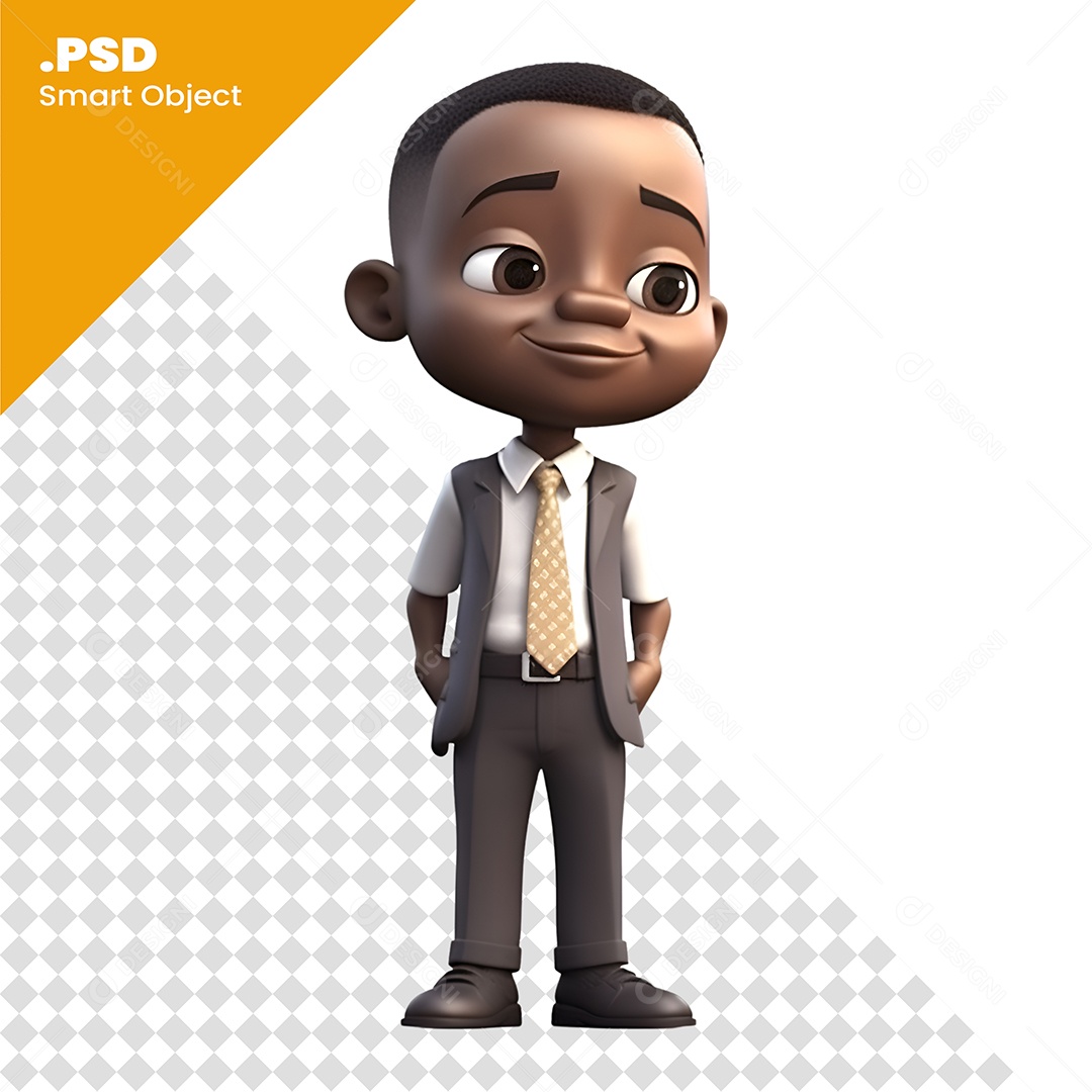 Personagem 3D Menino Com Palito PSD