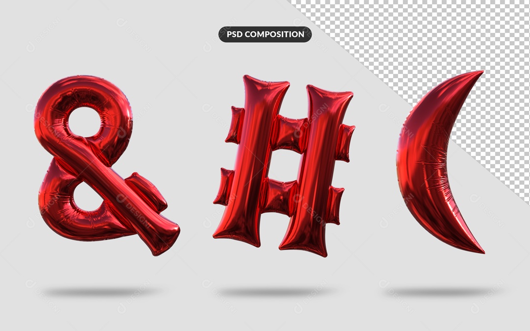 Balão Letras Vermelho