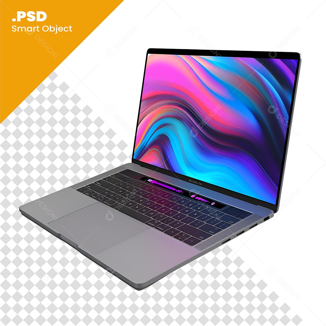 Elemento 3D Notebook Para Composição PSD