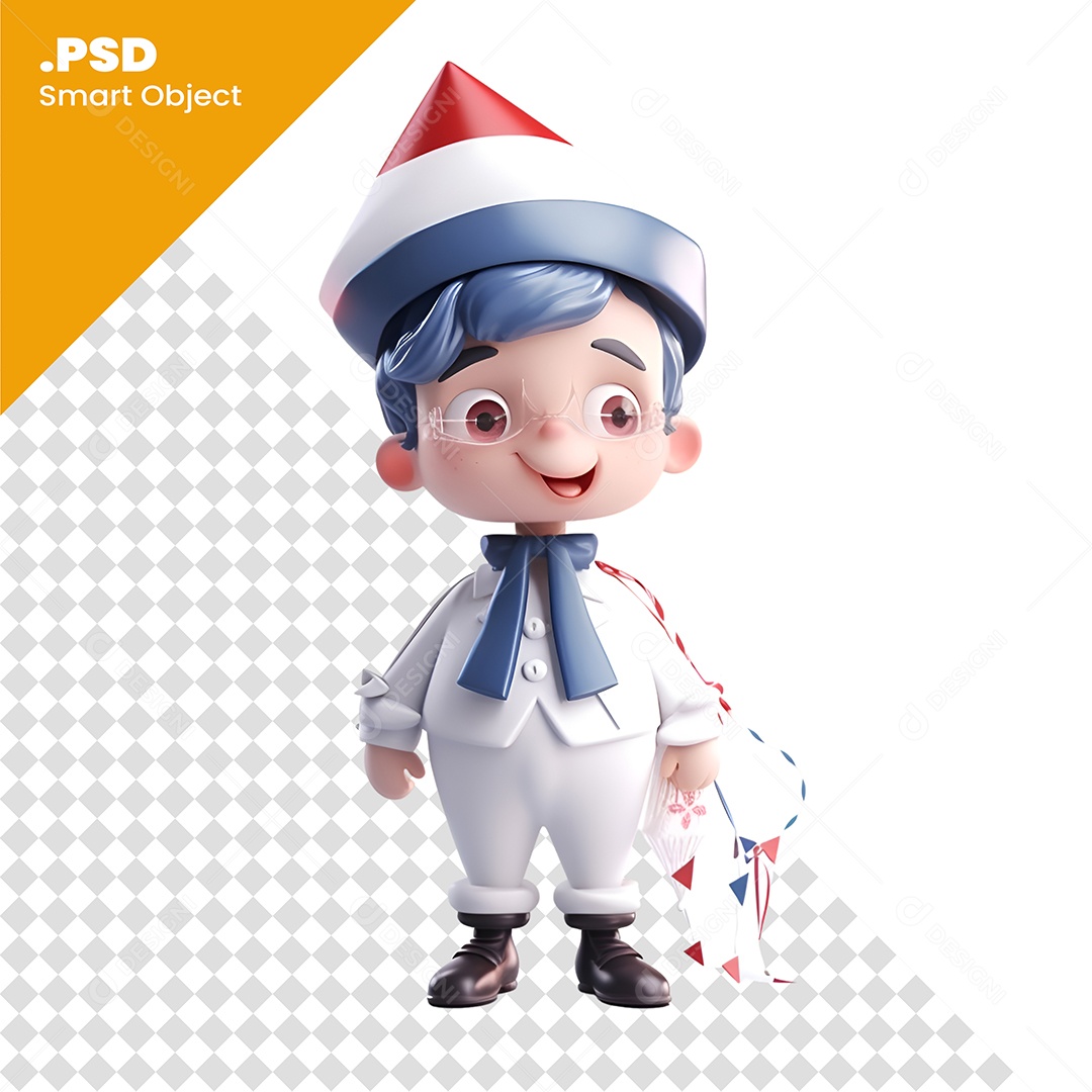 Boneco Personagem 3D Para Composição PSD
