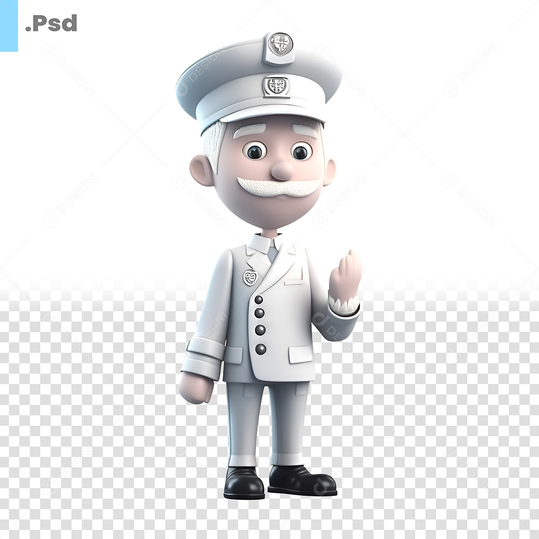 Medico Personagem 3D Para Composição PSD