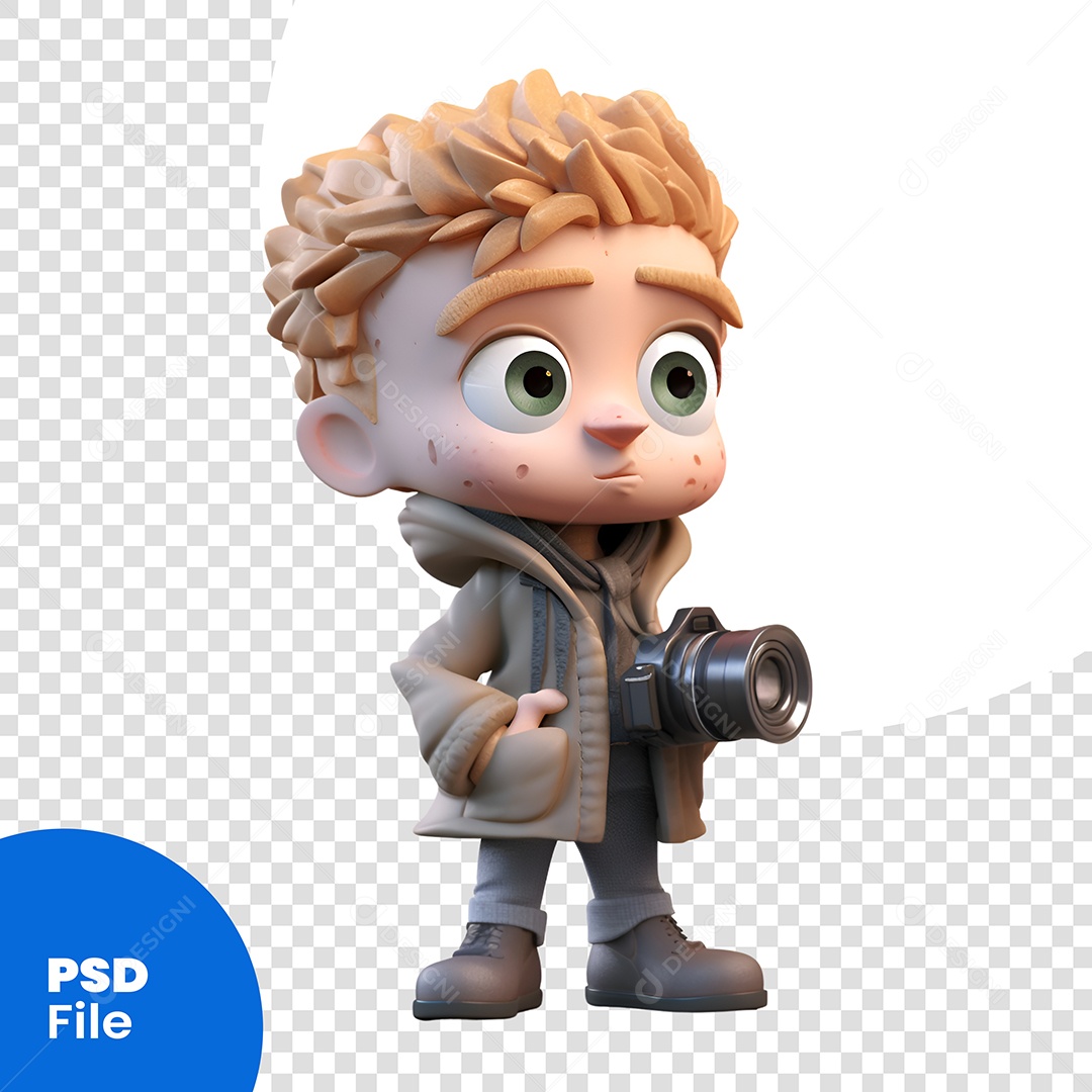 Fotografia Personagem 3D Para Composição PSD