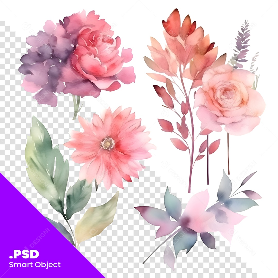 Conjuntos De Flores PSD