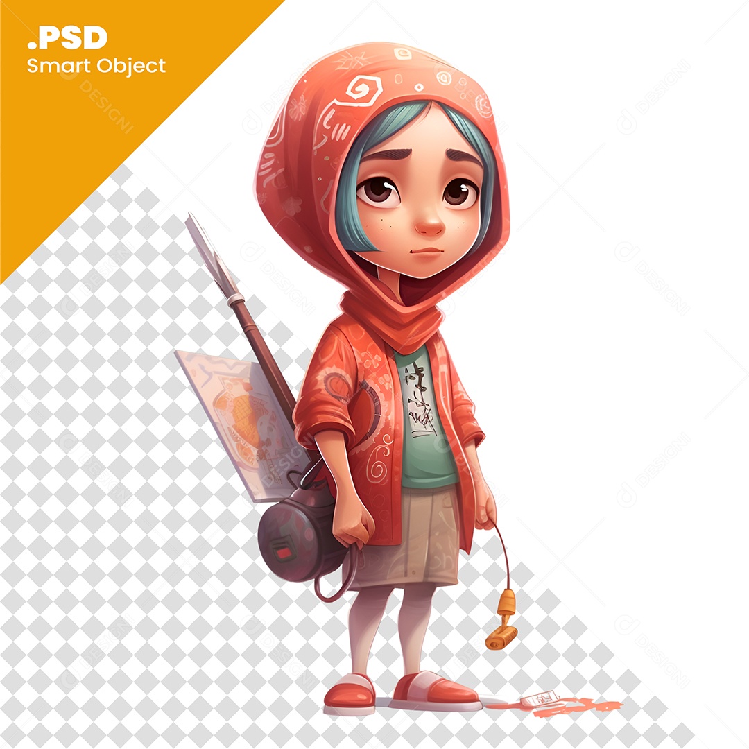 Viajante Personagem 3D Para Composição PSD