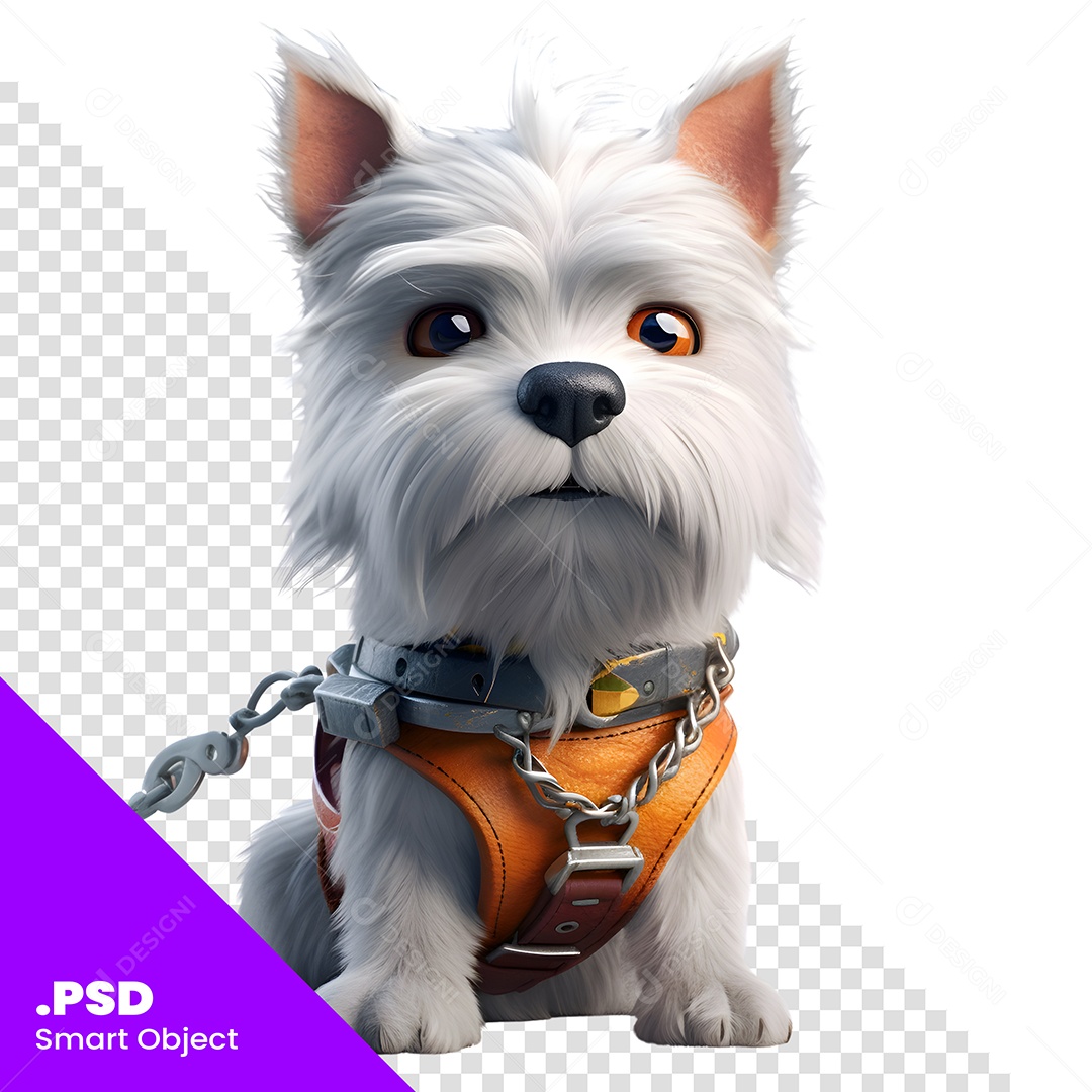 Cachorro Personagem 3D Para Composição PSD