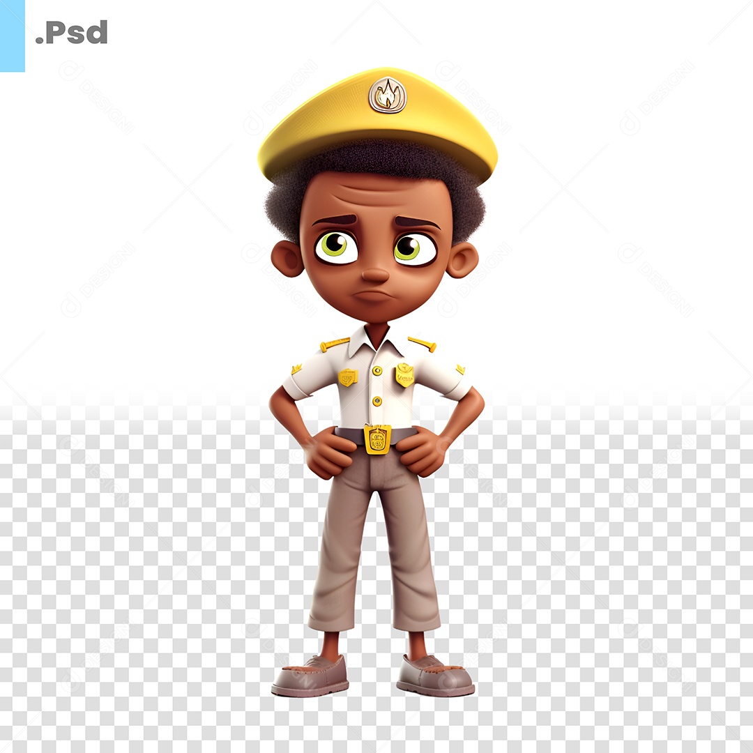 Xerife Personagem 3D Para Composição PSD