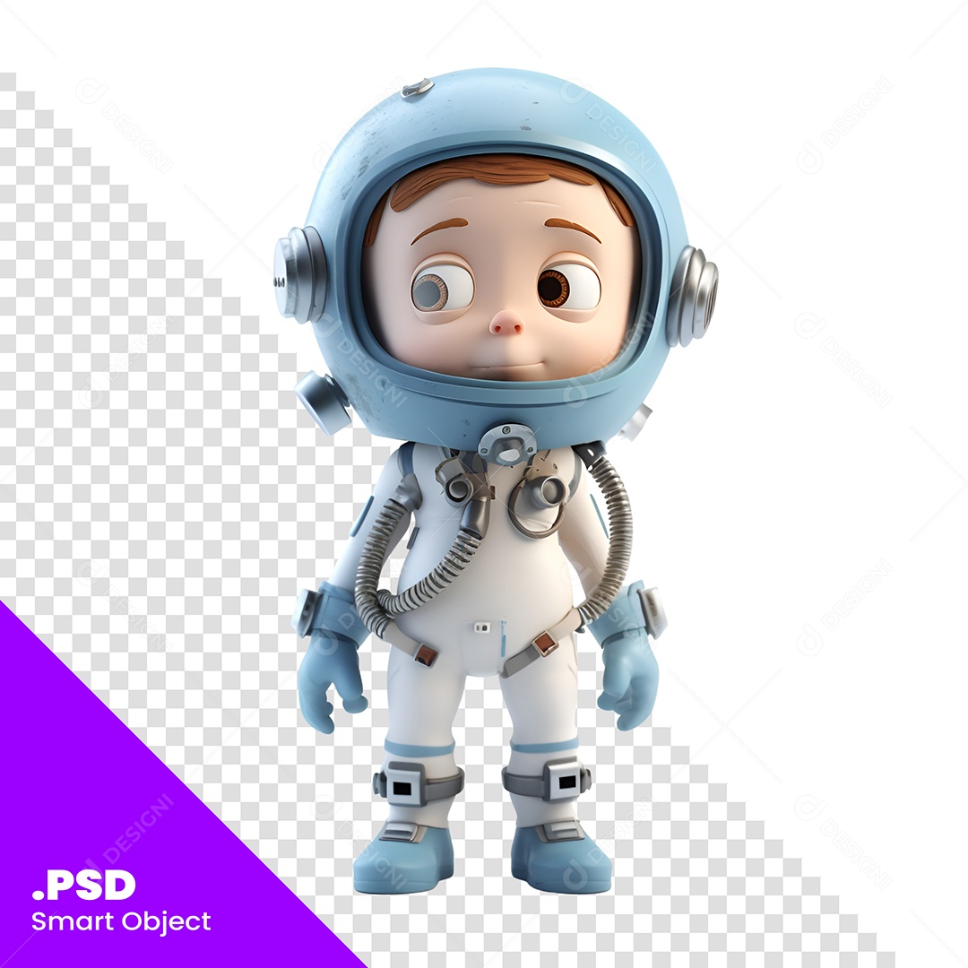 Astronauta Personagem 3D Para Composição PSD