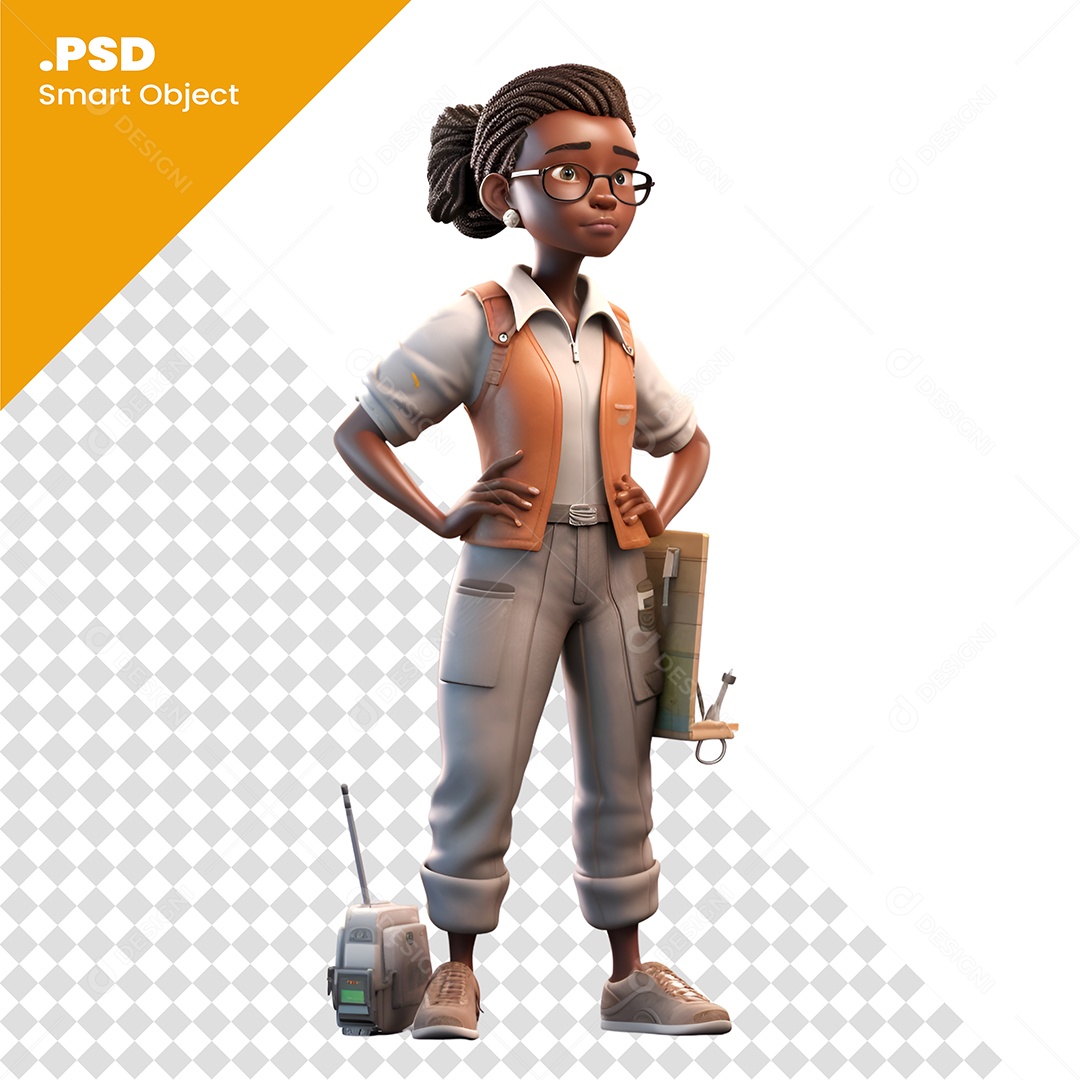 Personagem 3D Mulher Para Composição PSD