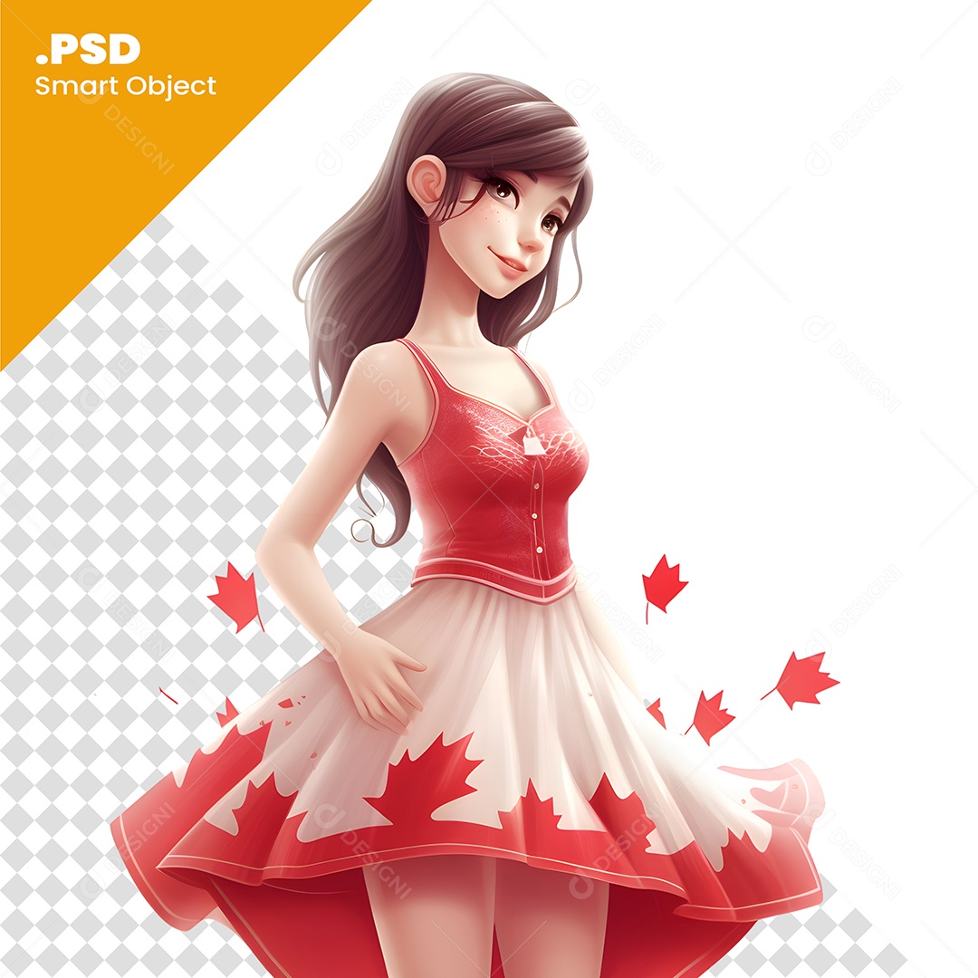 Mulher Personagem 3D Para Composição PSD