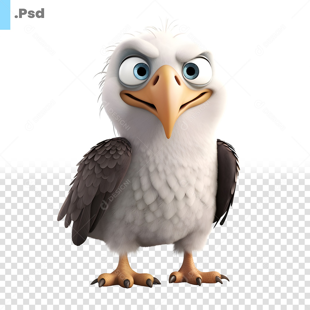Gavião Personagem 3D Para Composição PSD