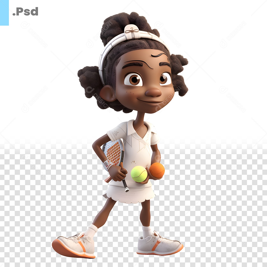 Garotinha Personagem 3D Para Composição PSD