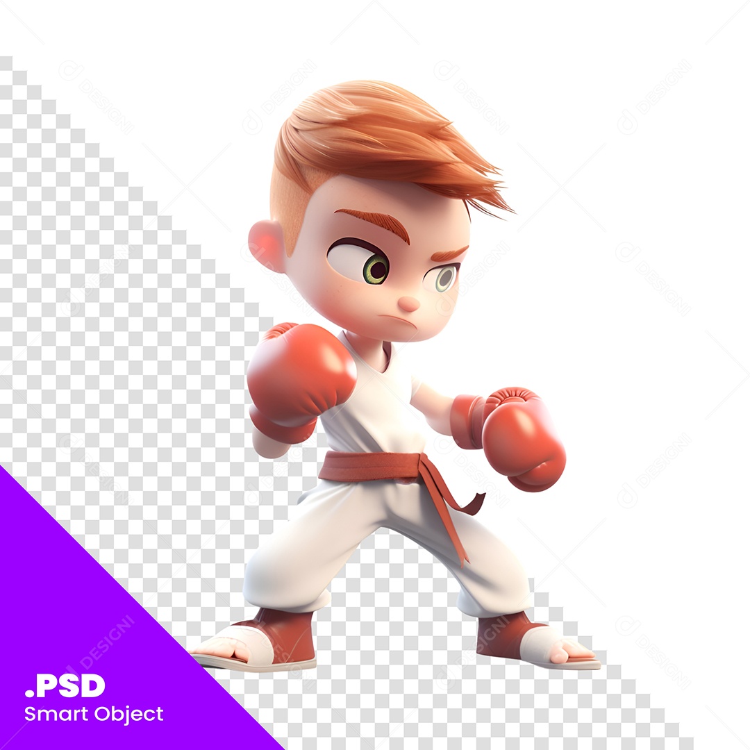 lutador Personagem 3D Para Composição PSD