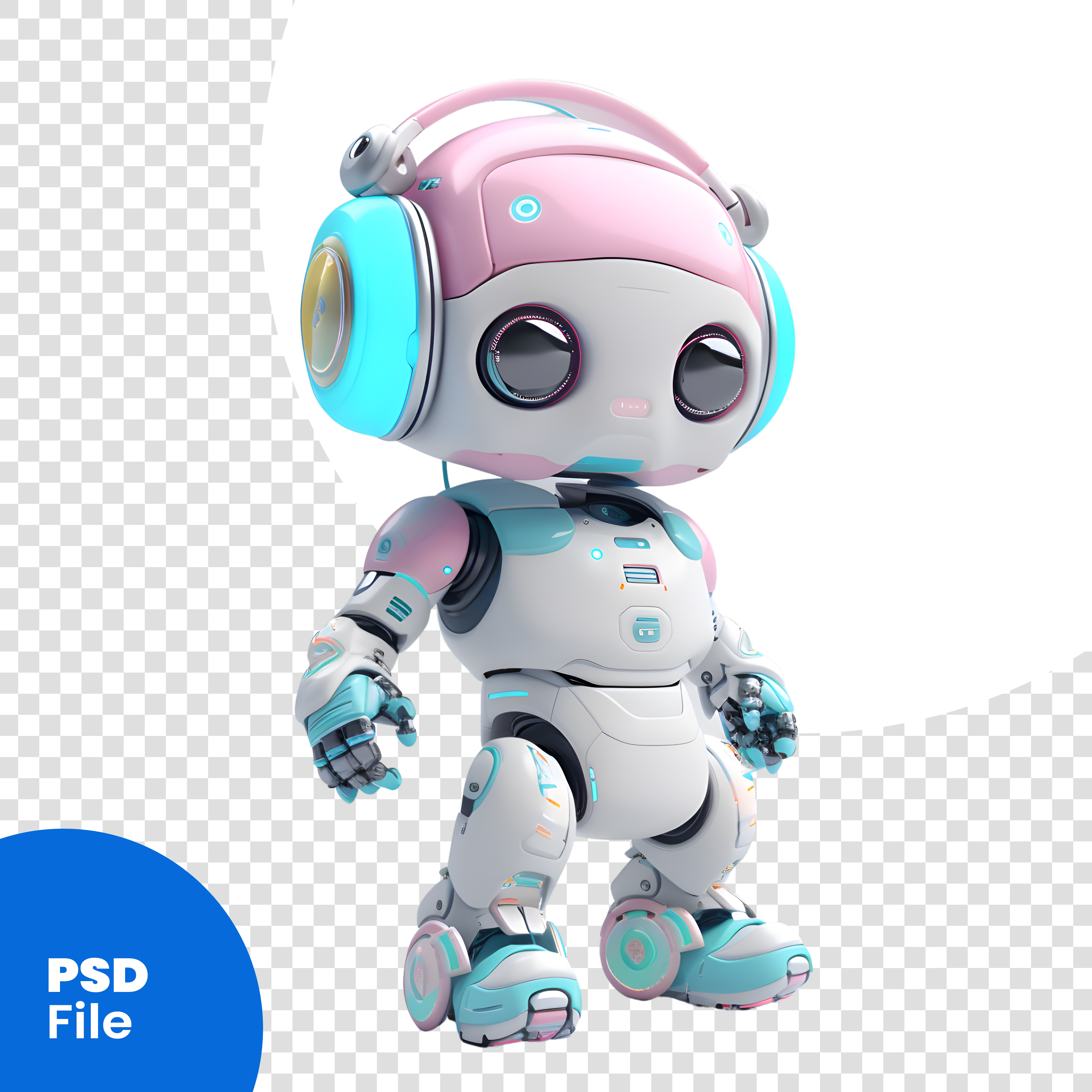 Robô Personagem 3D Para Composição PSD