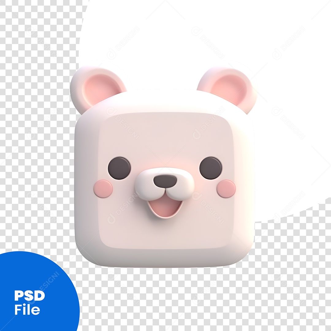 Ícone 3D Cachorro Para Composição PSD