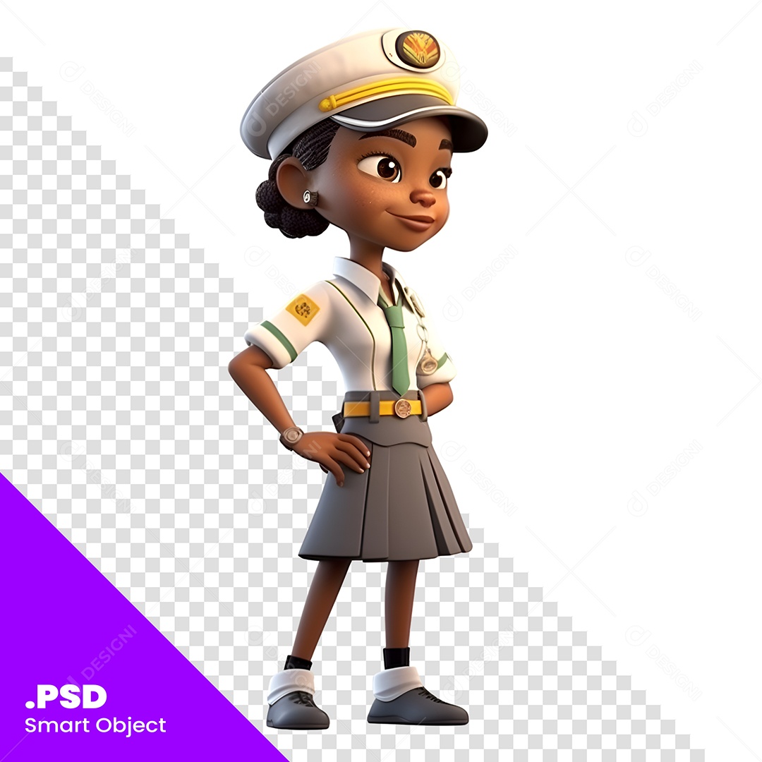 Aeromoça Personagem Para Composição PSD