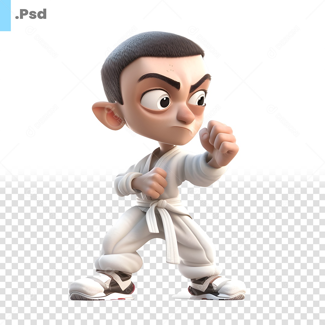 Lutador Personagem 3D Para Composição PSD
