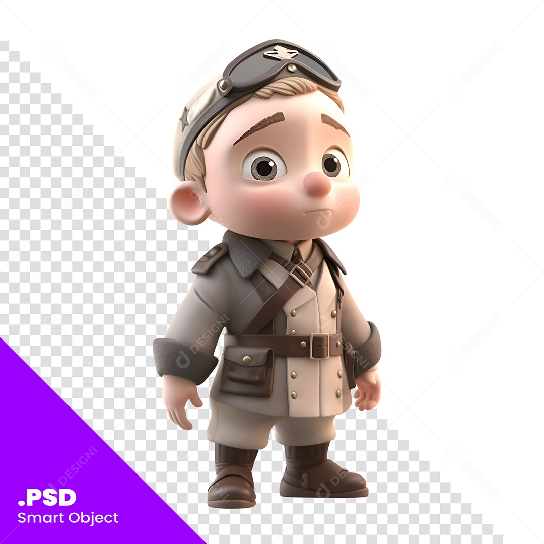 Pelito Personagem 3D Para Composição PSD