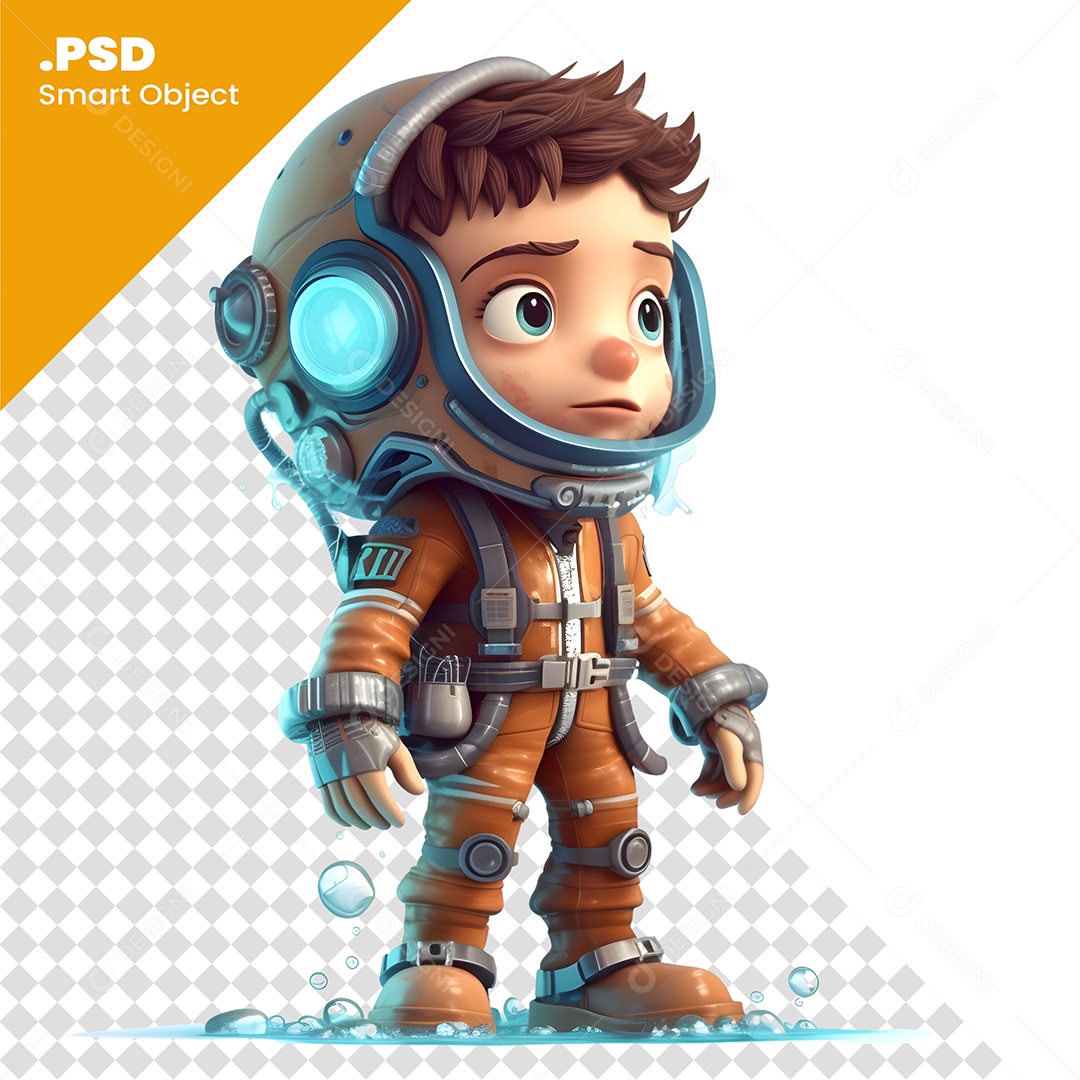 Astronauta Personagem 3D Para Composição PSD