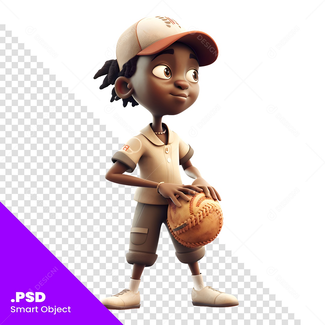 Jogador Personagem 3D Para Composição PSD