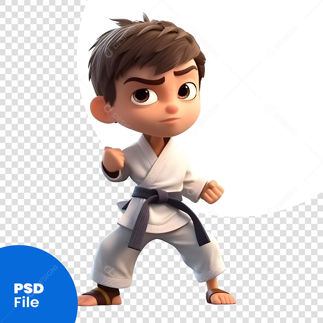 Lutador Personagem 3D Para Composição PSD