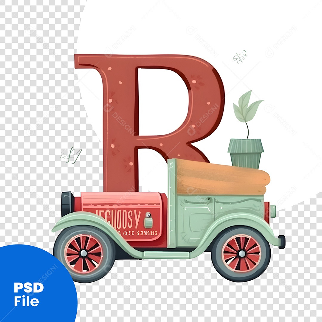 Desenho Carro Antigo PSD