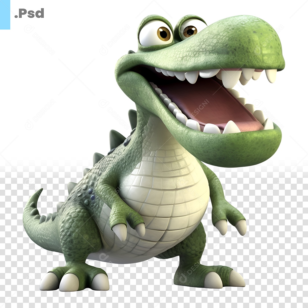 Dinossauro Personagem 3D Para Composição PSD