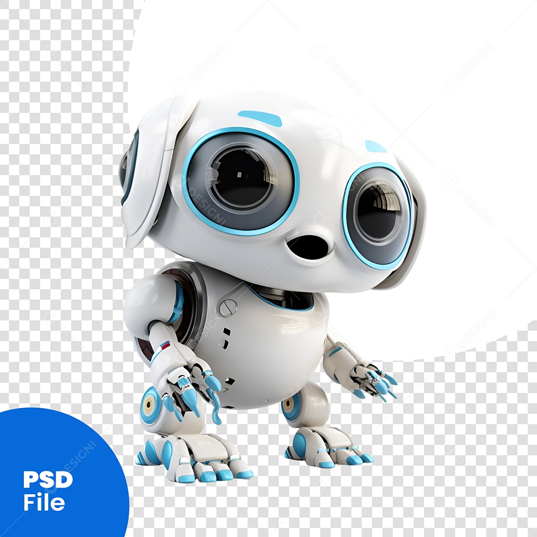 Personagem 3D Robô Para Composição PSD