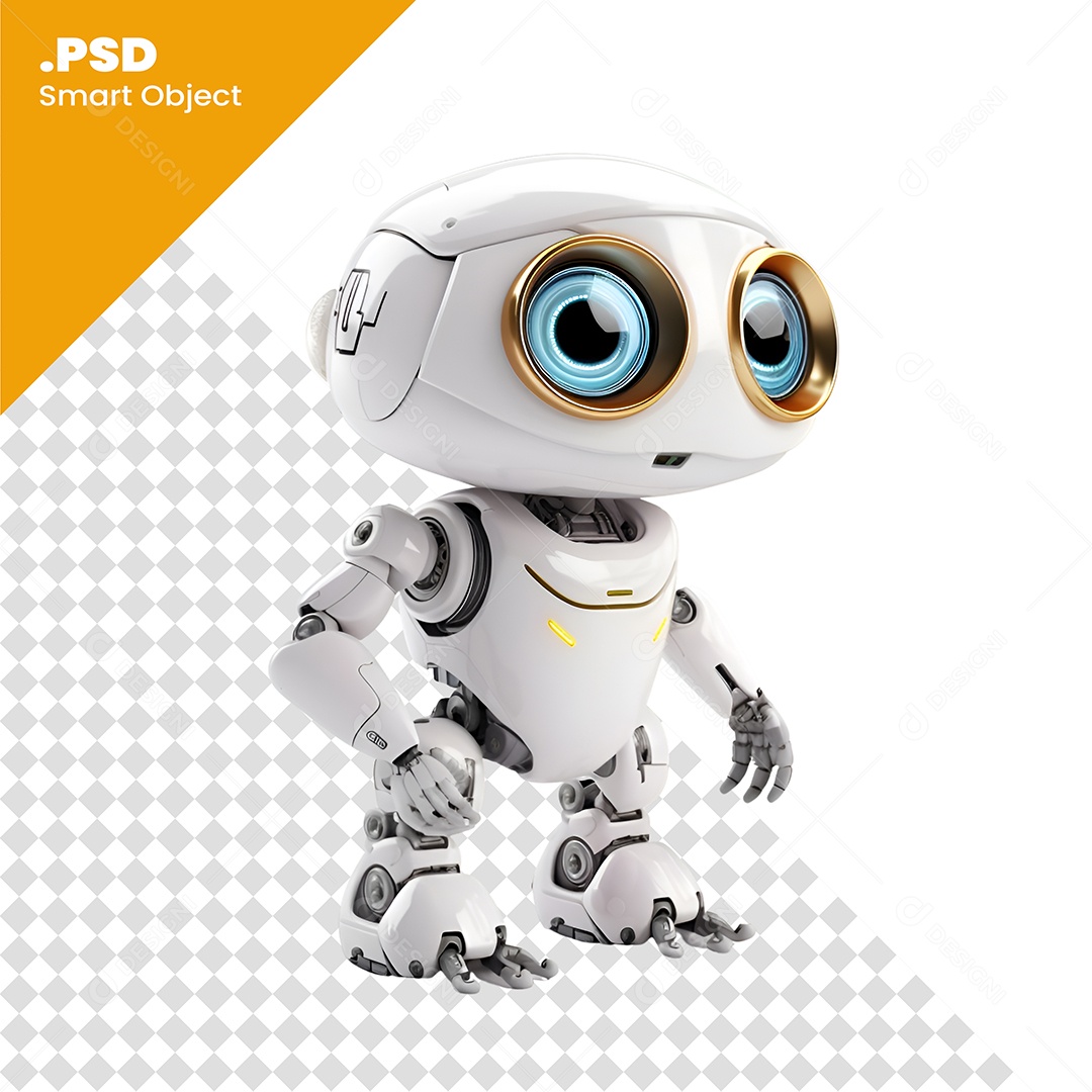 Personagem 3D Robô Para Composição PSD