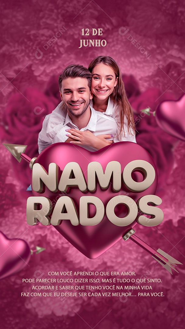 Story Dia Dos Namorados 12 De Junho Social Media PSD Editável