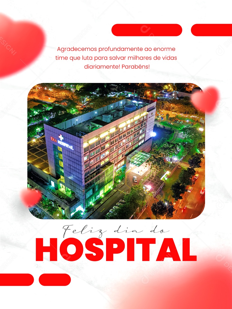 Agradecemos Profundamente 12 De Julho Feliz Dia Do Hospital Social Media PSD Editável