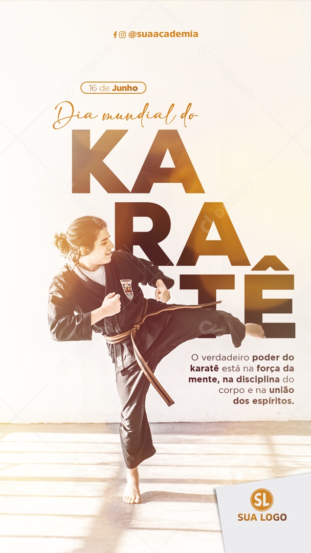 Story Dia Mundial Do Karatê Social Media PSD Editável