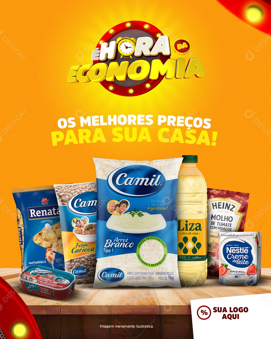 É Hora da Economia Social media PSD Editável