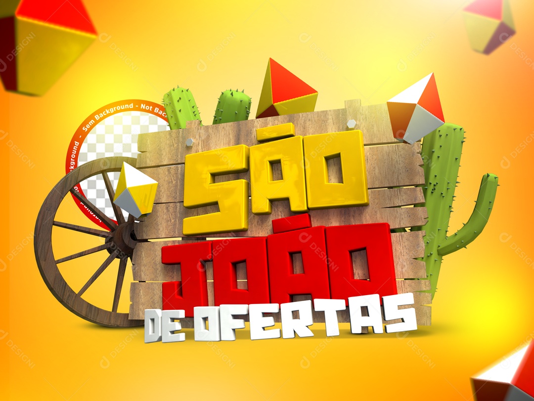 Elemento 3D São João Composição Para PSD