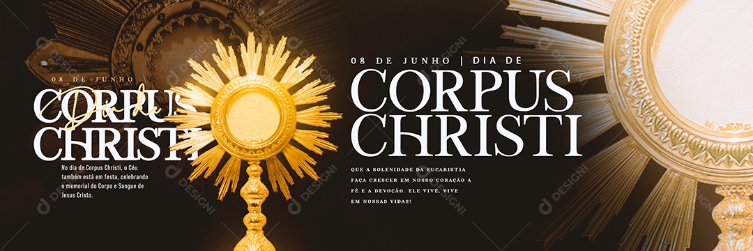 Dia De Corpus Christi 8 De Junho Carrossel Social Media PSD Editável