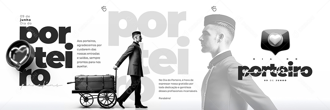 Aos Porteiros Agradecemos Por Cuidarem Das Nossas Entradas Dia Do Porteiro Carrossel Social Media PSD Editável