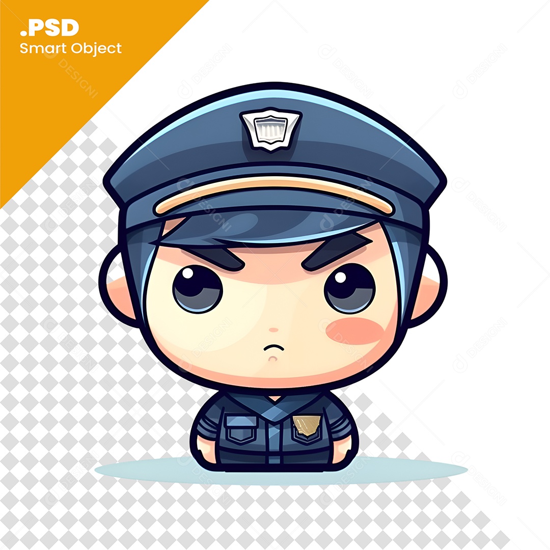 Desenho Policial Personagem Para Composição PSD