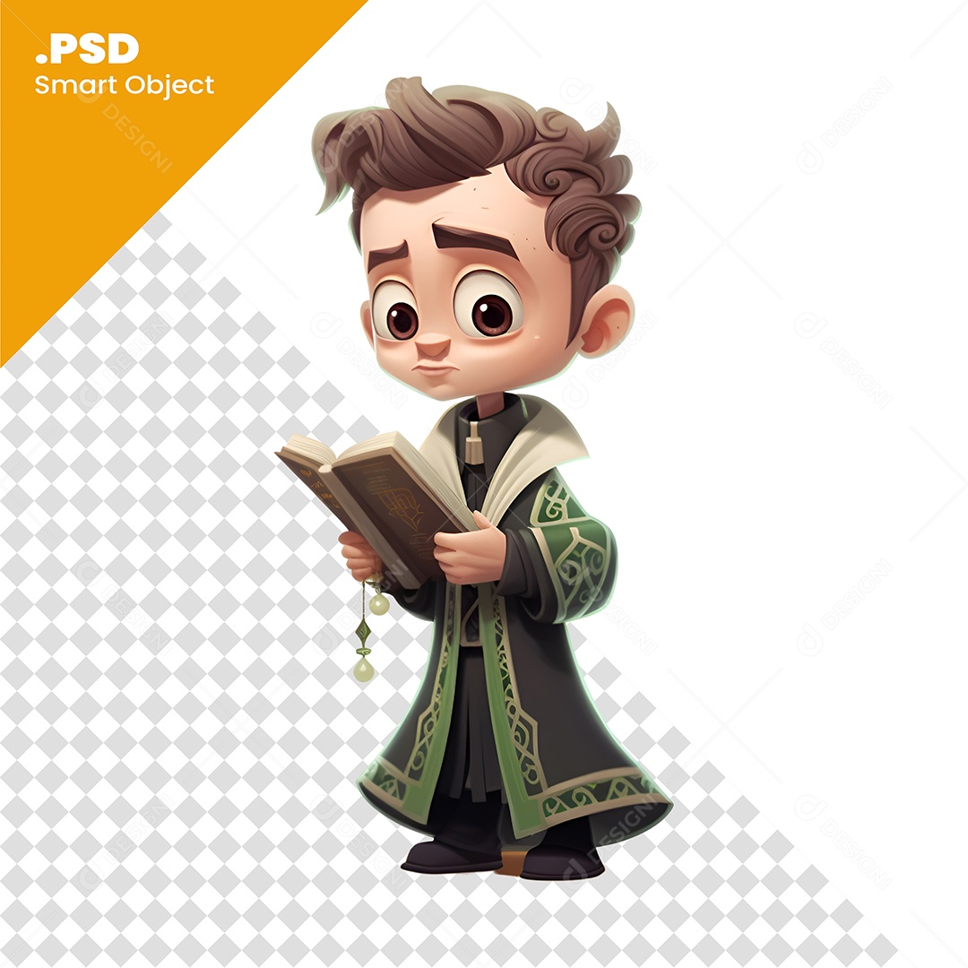 Magico Personagem 3D Para Composição PSD