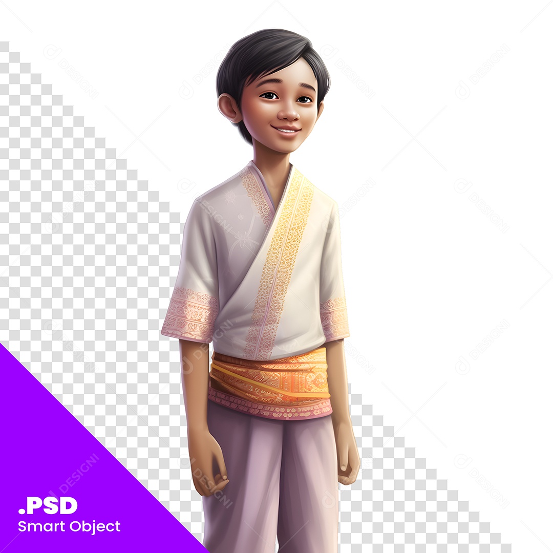 Menino Personagem 3D Para Composição PSD