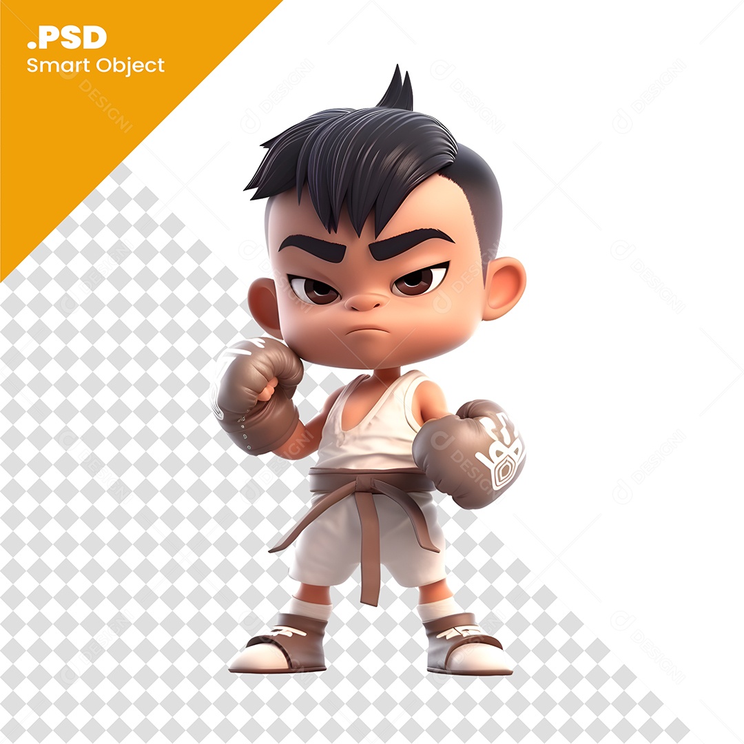 Lutador Personagem 3D Para Composição PSD