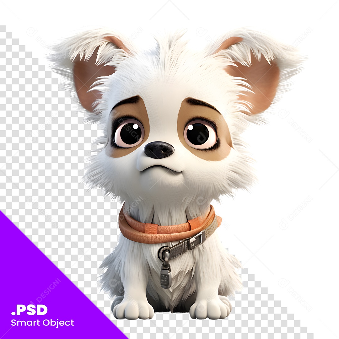 Cachorro Personagem 3D Para Composição PSD