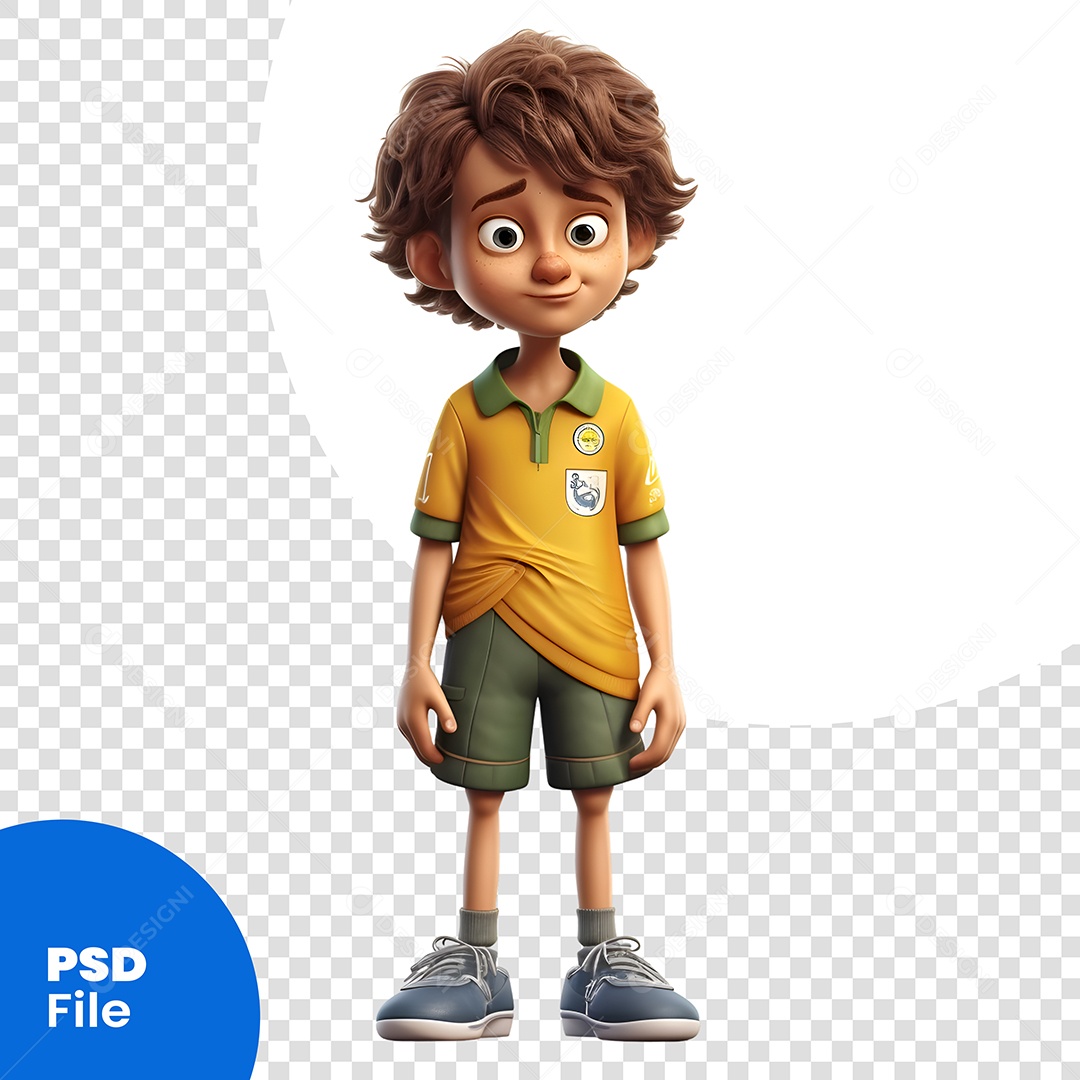 Torcedor De Futebol  Personagem 3D Para Composição PSD