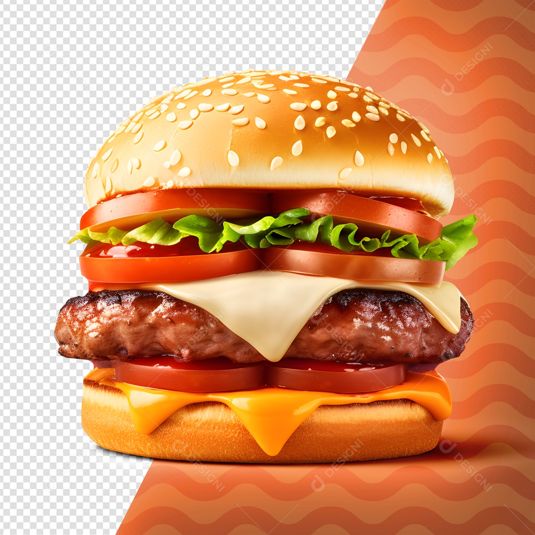 Delicioso Hambúrguer Recheado PSD