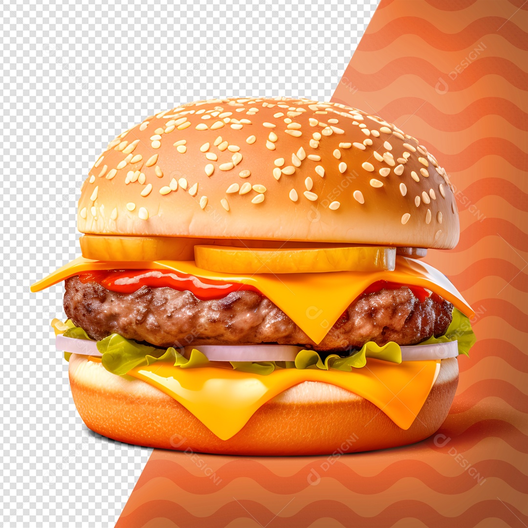 Delicioso Hambúrguer Recheado PSD