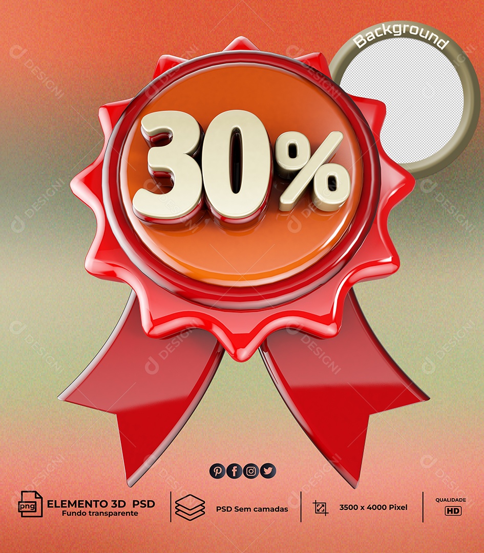 Selo 3D 30 %