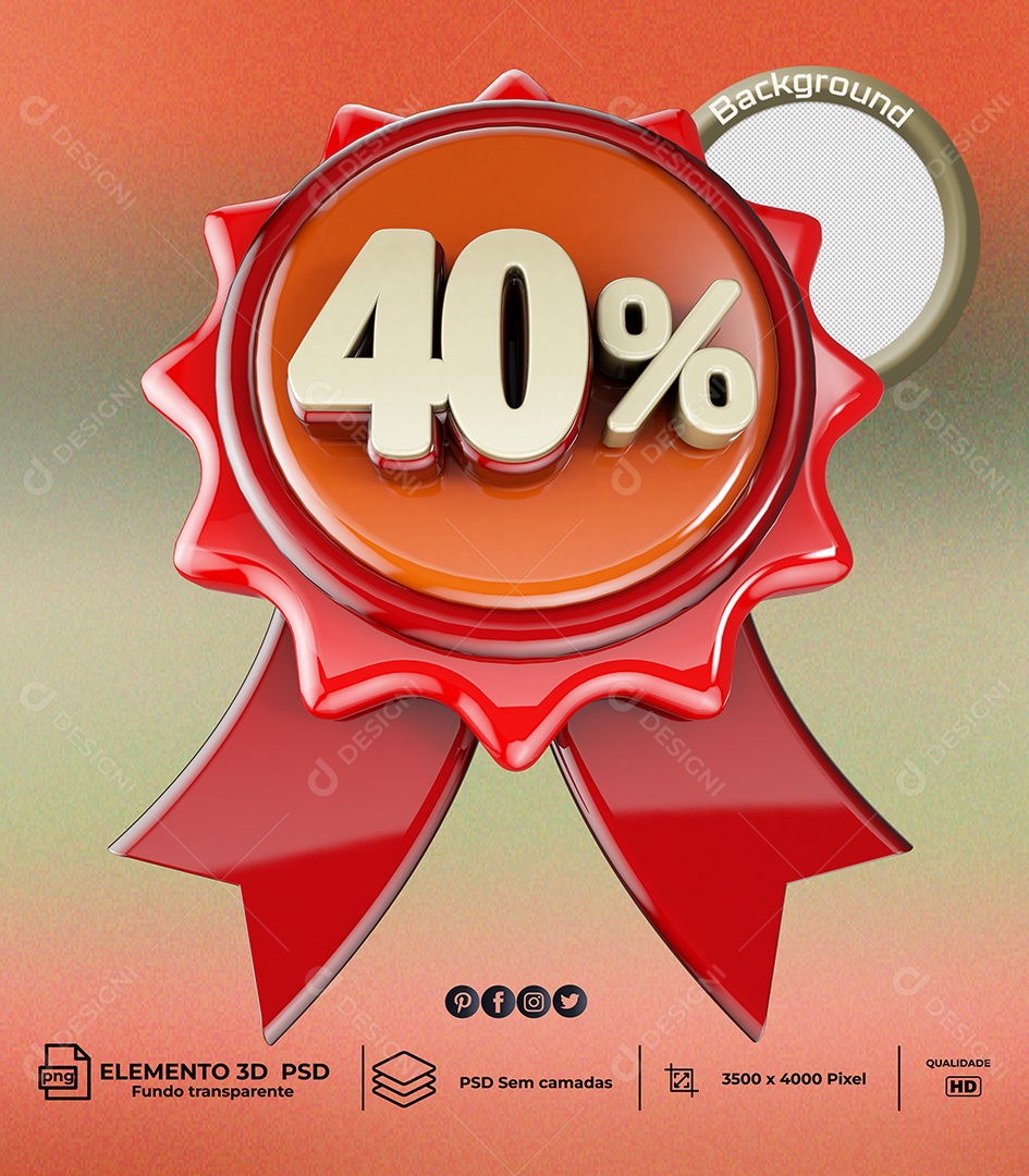 Selo 3D 40 %