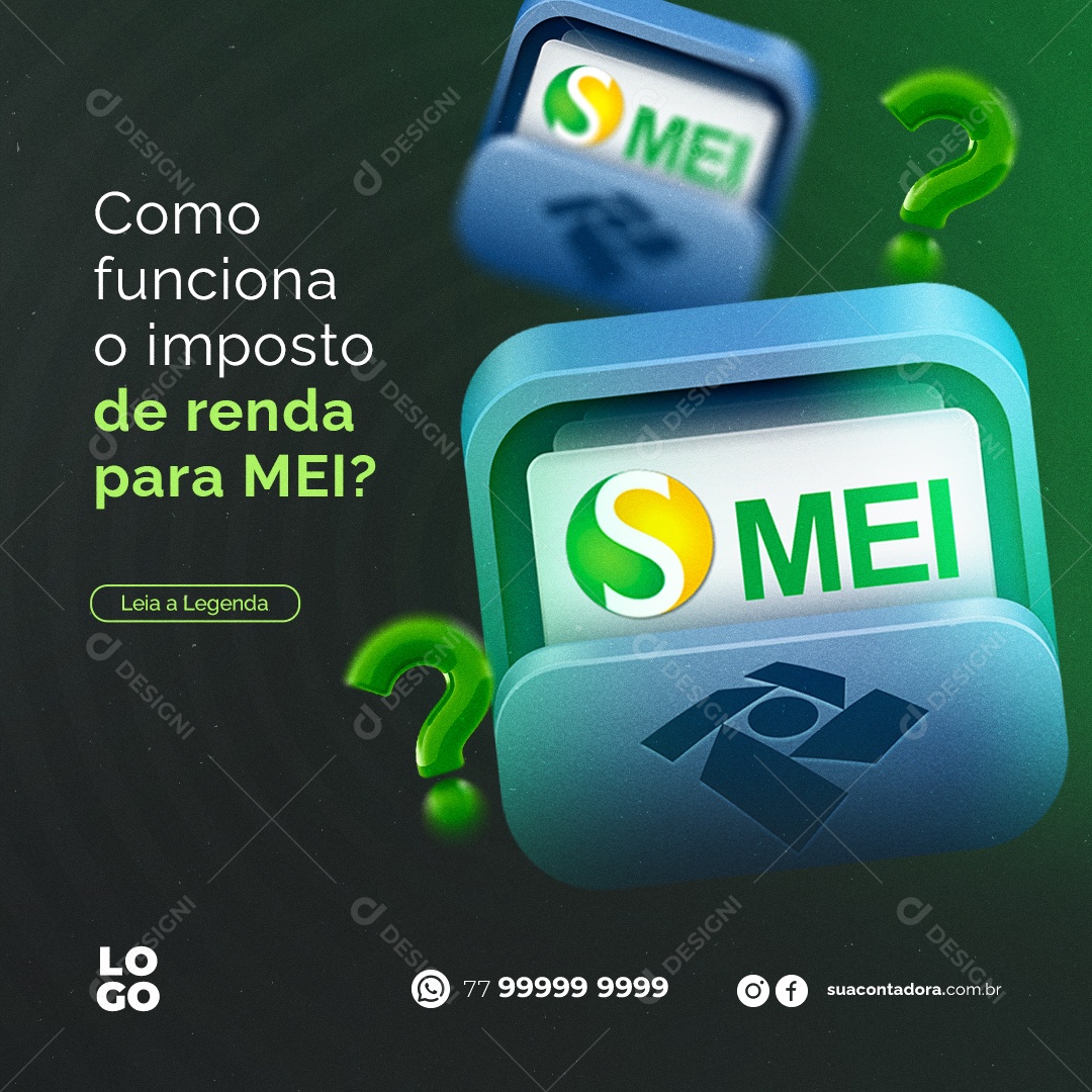 Imposto de Renda Para MEI Social Media PSD Editável