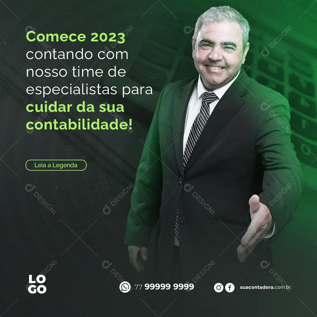 Comece 2023 Contando Com Nosso Time de Especialistas Social Media PSD Editável
